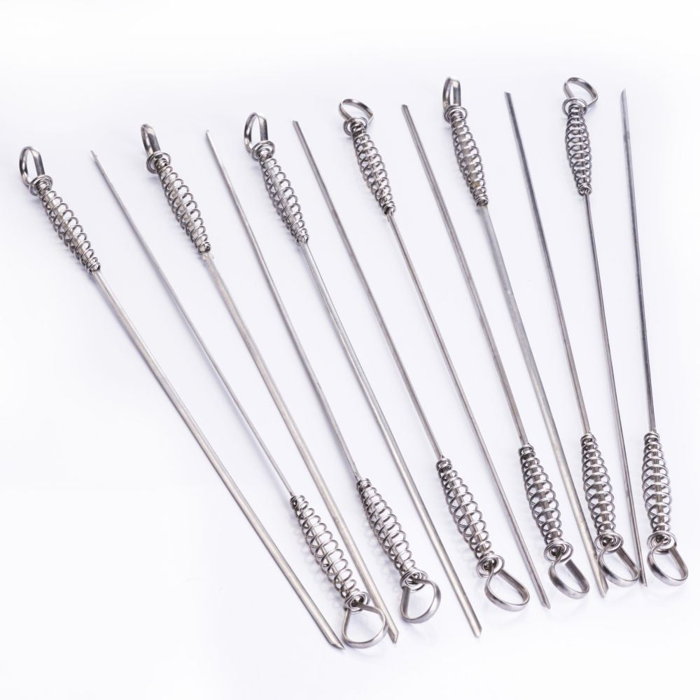 12 pics a brochettes inox